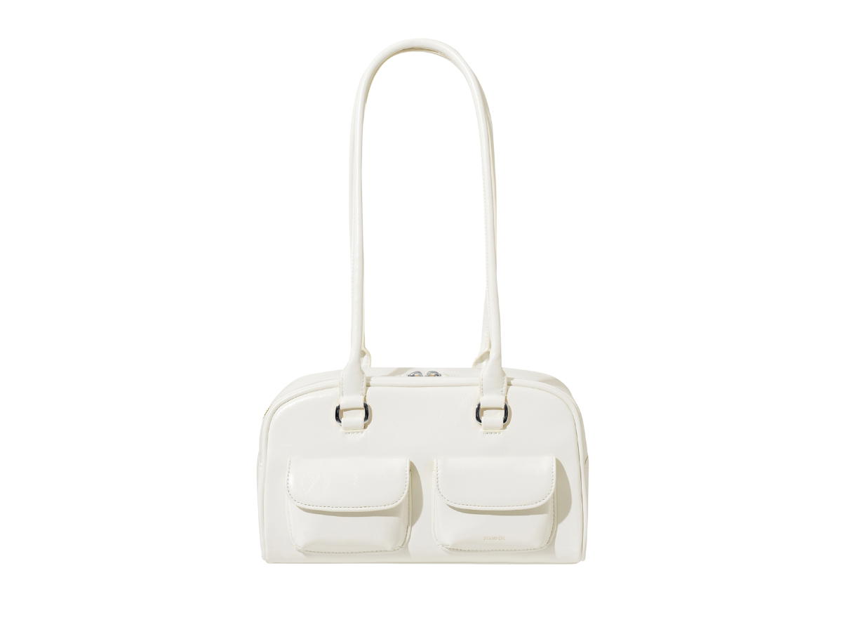 Stand Oil Stand Oil Chubby Bag In Vegan Leather With Silver Hardware White