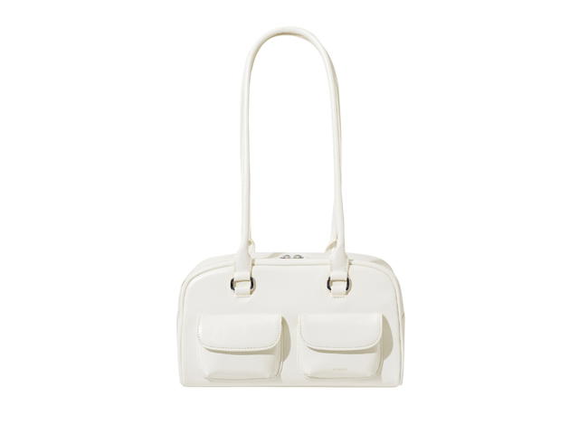 Stand Oil Stand Oil Chubby Bag In Vegan Leather With Silver Hardware White - view 1
