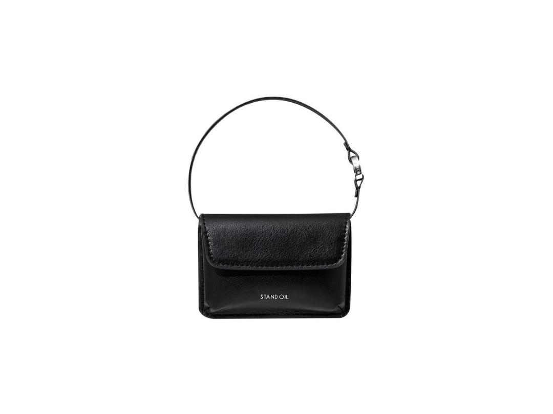 Stand Oil Stand Oil Chubby Wallet In Vegan Leather Black