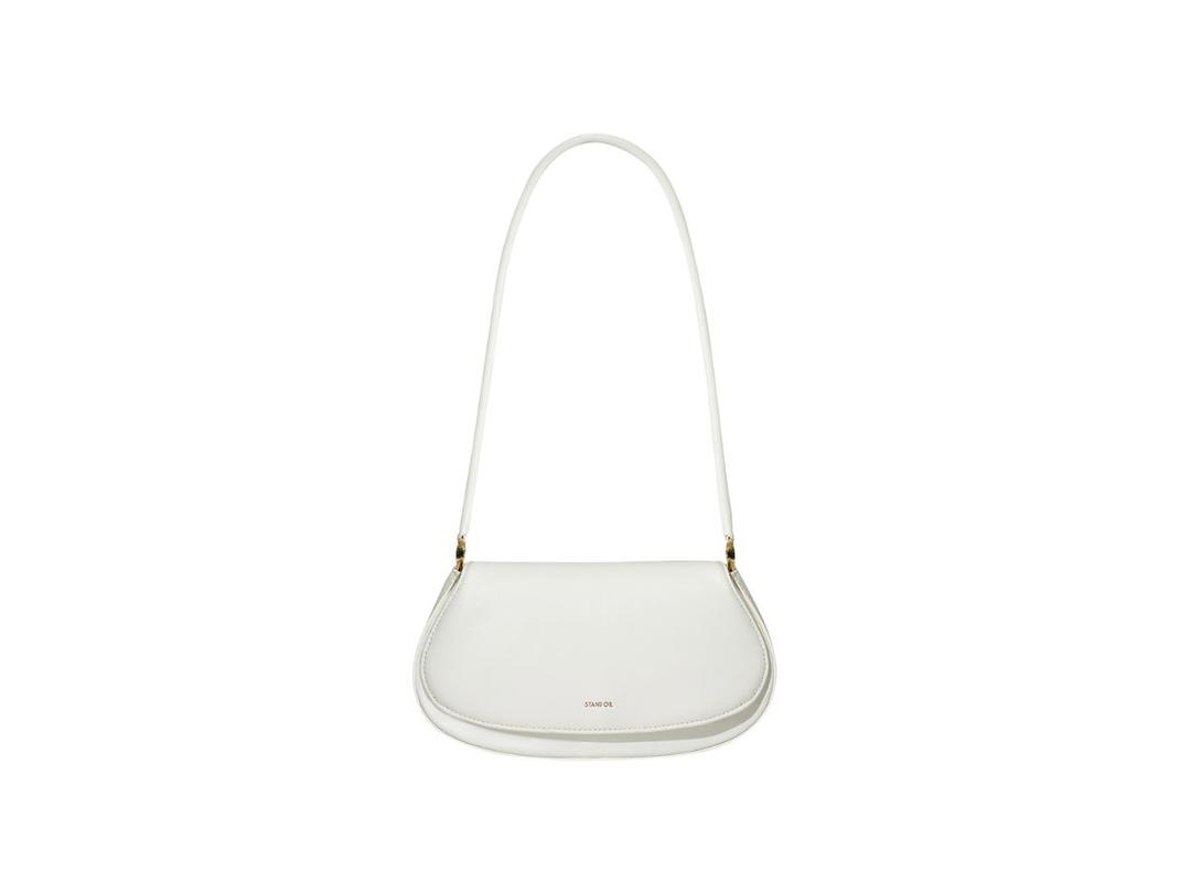 Stand Oil Stand Oil Clam Bag In Vegan Leather White