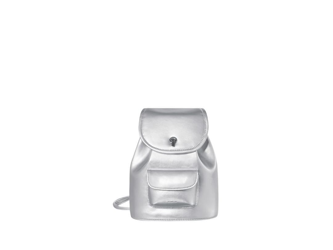 Stand Oil Stand Oil Mini Ditto Backpack In Glossy And Soft-Touch Materials Silver