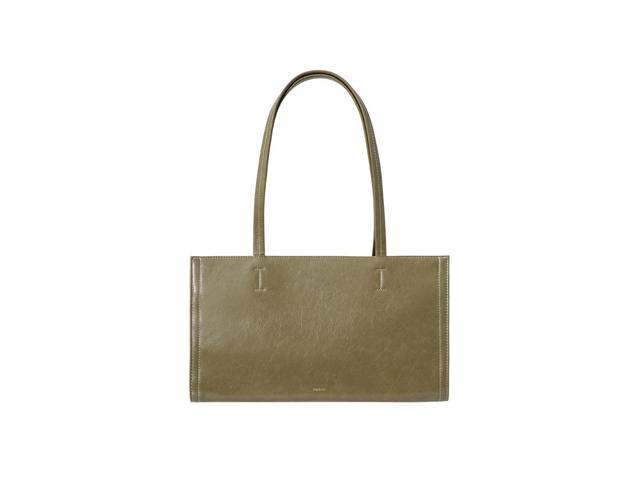 Stand Oil Stand Oil Oblong Bag In Vegan Leather Basil - view 1