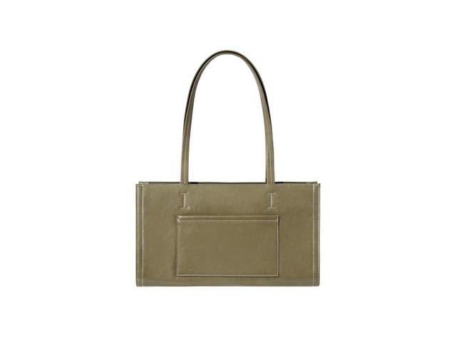 Stand Oil Stand Oil Oblong Bag In Vegan Leather Basil - view 2