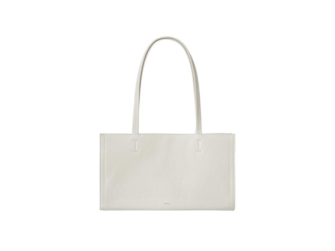 Stand Oil Stand Oil Oblong Bag In Vegan Leather Cream