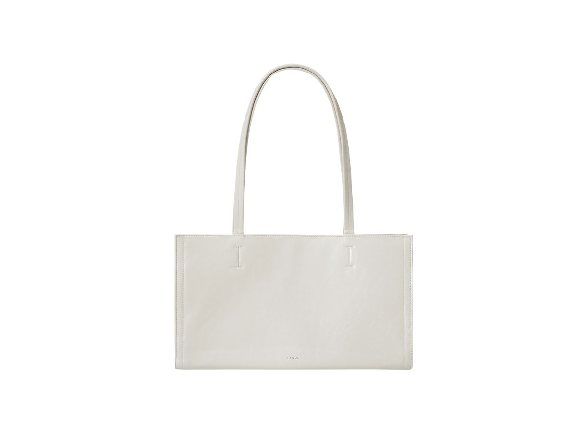 Stand Oil Stand Oil Oblong Bag In Vegan Leather Cream
