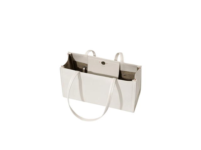 Stand Oil Stand Oil Oblong Bag In Vegan Leather Cream - view 3