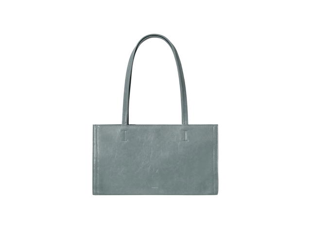 Stand Oil Stand Oil Oblong Bag In Vegan Leather Denim Blue - view 1