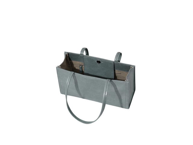 Stand Oil Stand Oil Oblong Bag In Vegan Leather Denim Blue - view 3
