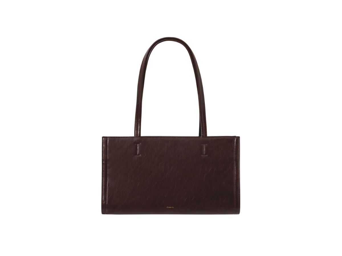 Stand Oil Stand Oil Oblong Bag In Vegan Leather Marron