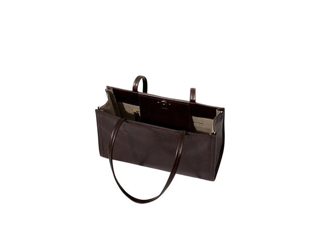 Stand Oil Stand Oil Oblong Bag In Vegan Leather Marron - view 3