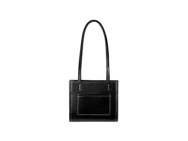 Stand Oil Stand Oil Oblong Bag Mini In Vegan Leather Stitch Black - view 3