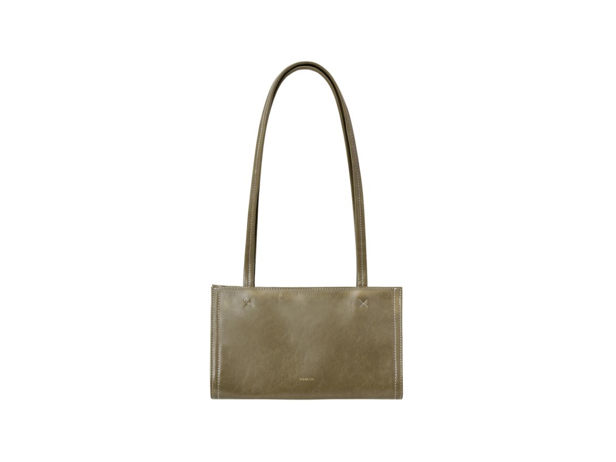 Stand Oil Stand Oil Oblong Bag Tiny In Vegan Leather Basil