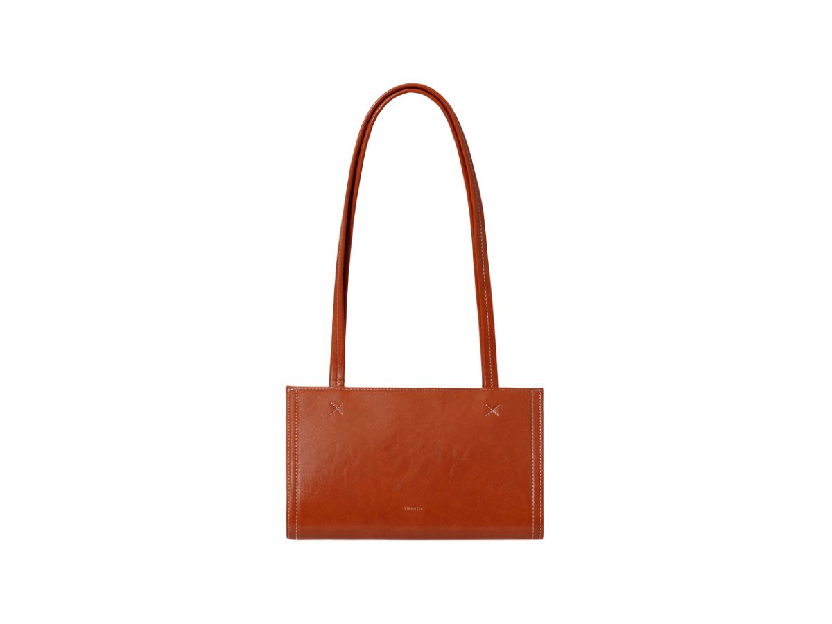 Stand Oil Stand Oil Oblong Bag Tiny In Vegan Leather Carrot