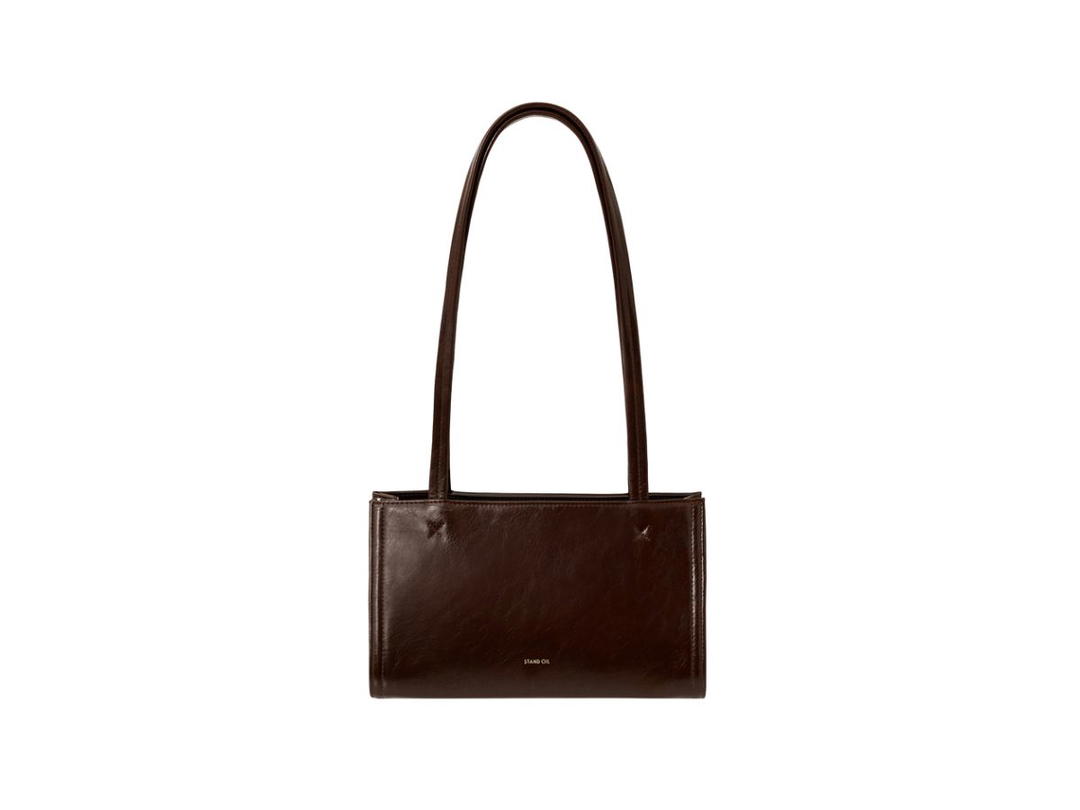 Stand Oil Stand Oil Oblong Bag Tiny In Vegan Leather Marron