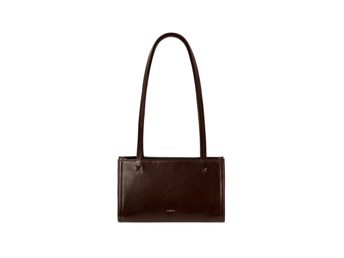 Stand Oil Stand Oil Oblong Bag Tiny In Vegan Leather Marron