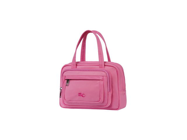 Stand Oil Stand Oil Pocket Tote Bag In Poly-Fabric Material With Logo Embroidery Detail Pink - view 2