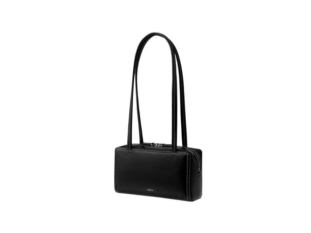 Stand Oil Stand Oil Post Bag In Vegan Leather Stitch Black - view 2