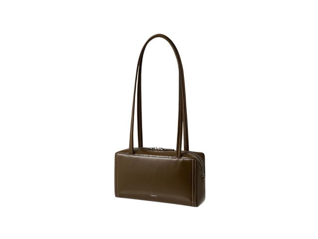 Stand Oil Stand Oil Post Bag In Vegan Leather Stitch Mocha - view 2