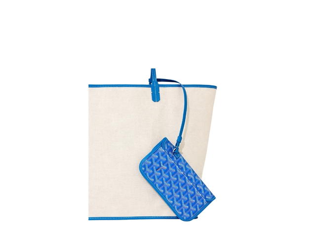Goyard Goyard Saint Louis GM Bag Leather Croc Universel Sky Blue - view 6