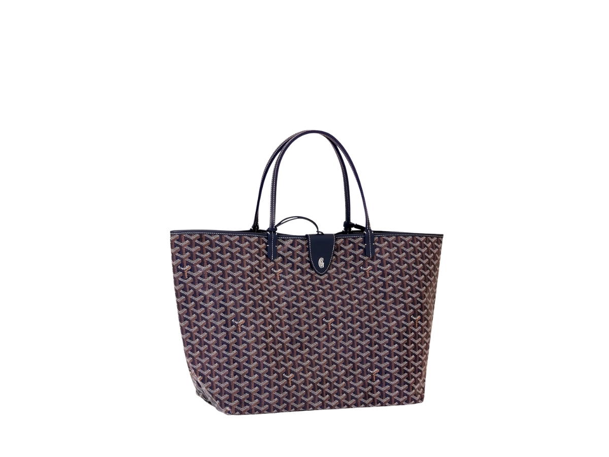 Goyard Goyard Saint Louis GM Bag Leather Croc Universel Navy Blue