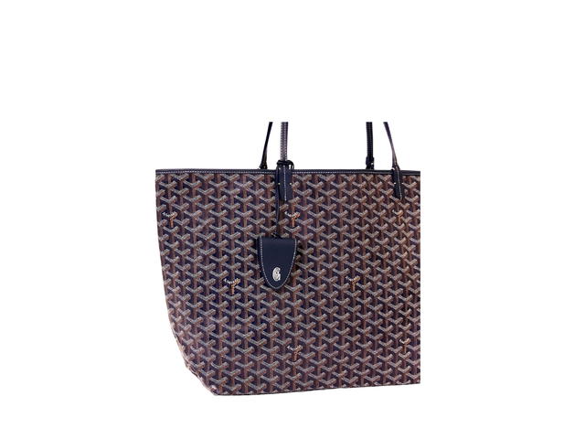 Goyard Goyard Saint Louis GM Bag Leather Croc Universel Navy Blue - view 4