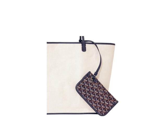 Goyard Goyard Saint Louis GM Bag Leather Croc Universel Navy Blue - view 6