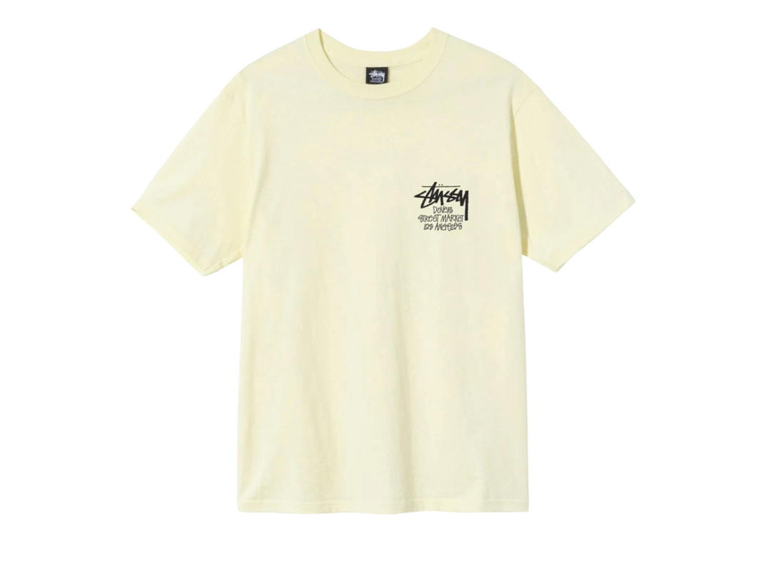 Stussy Stussy Stock DSM Los Angeles T-Shirt Pale Yellow (2021)