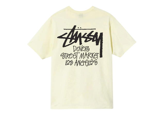 Stussy Stussy Stock DSM Los Angeles T-Shirt Pale Yellow (2021) - view 2
