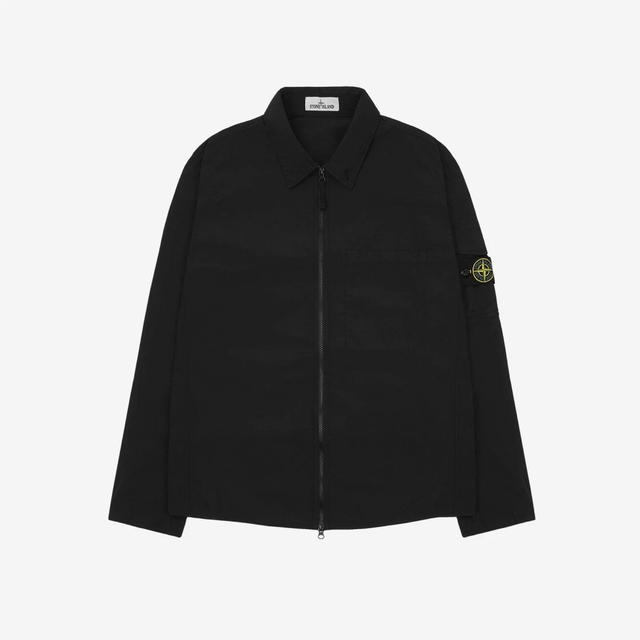 Stone Island Stone Island 10502 Naslan Light Garment Dyed Overshirt Black - 22SS - view 1