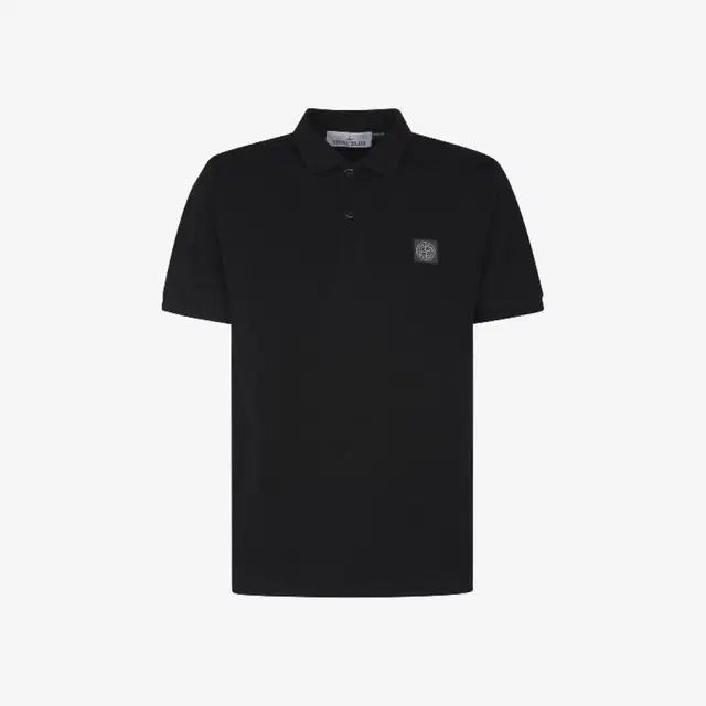Stone Island Stone Island 22R39 Organic Cotton Pique Polo Shirt Black - 23SS - view 1