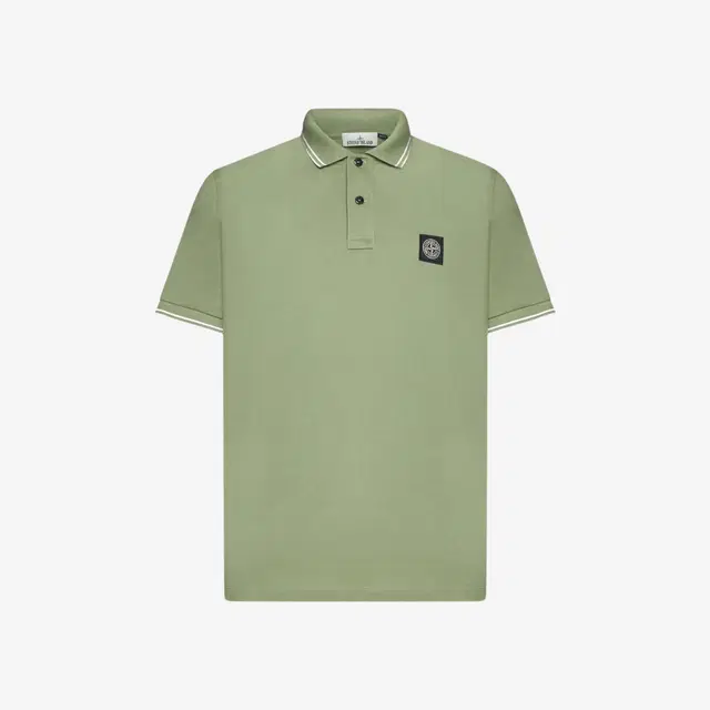 Stone Island Stone Island 2SC18 Stretch Cotton Pique Short Sleeve Polo Shirt Sage Green - 23SS - view 1