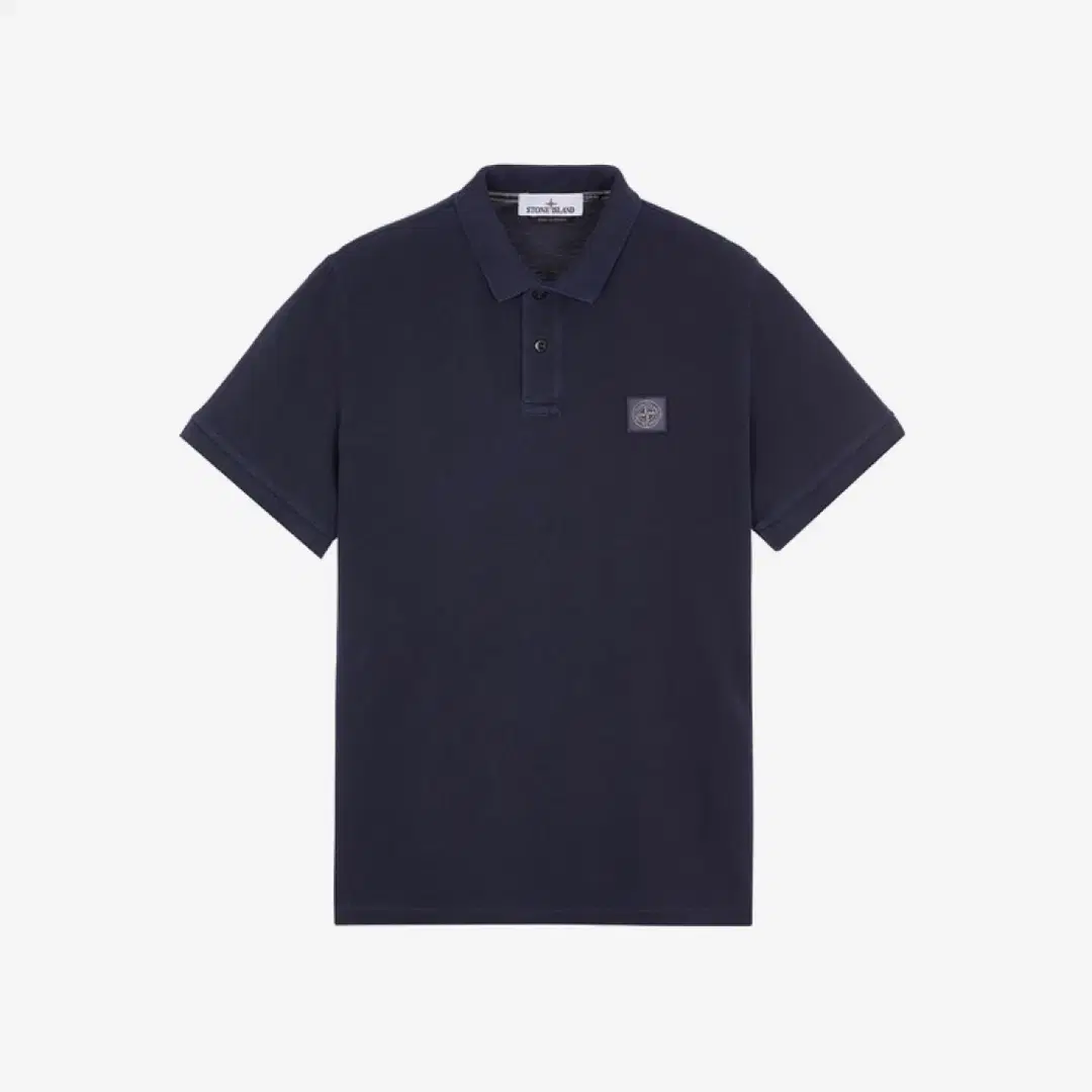 Stone Island Stone Island 2SC67 Pigment Dyed Short Sleeve Polo Shirt Navy Blue - 23SS