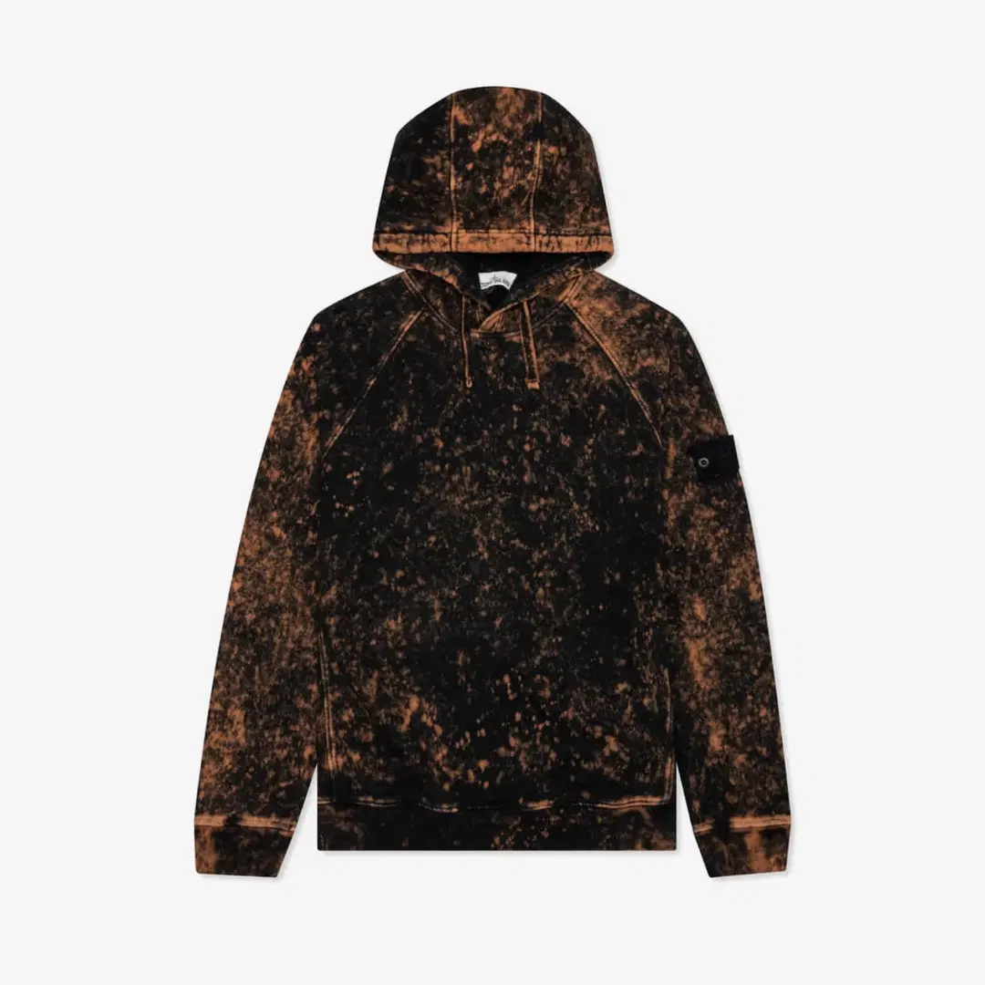 Stone Island Stone Island 61338 Off-Dye Treatment Hooded Sweatshirt Orange - 21FW