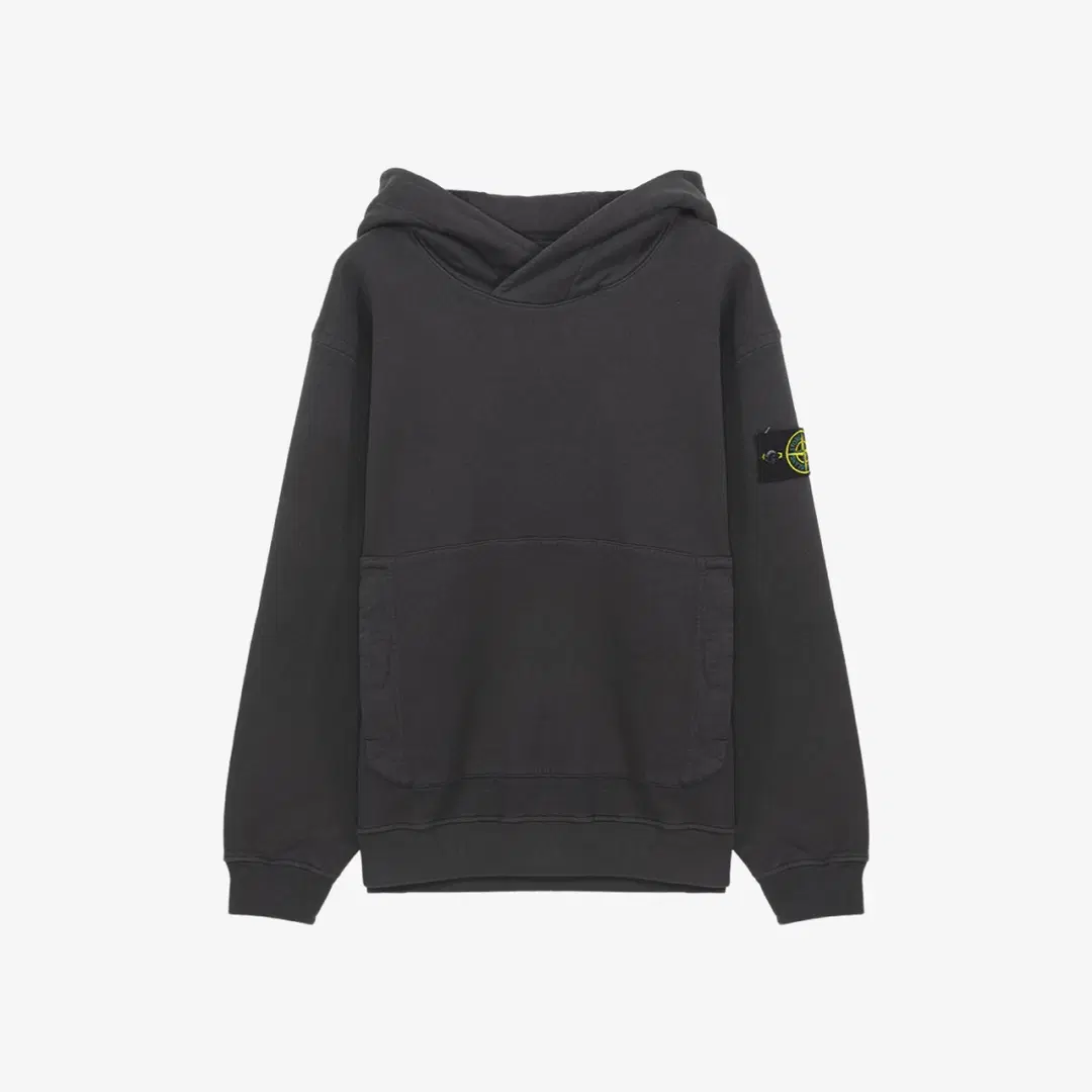 Stone Island Stone Island 61820 Cotton Fleece Hooded Sweatshirt Dark Grey - 22FW