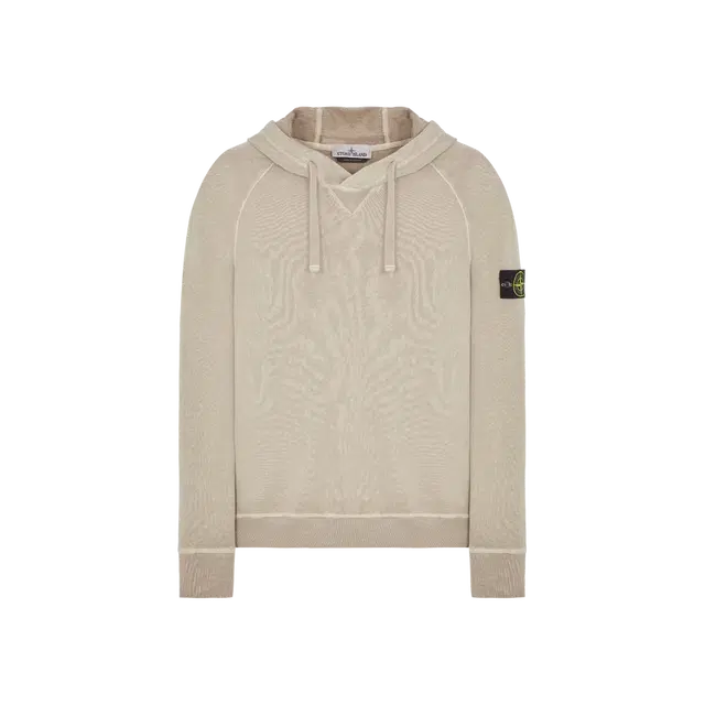 Stone Island Stone Island 62160 Malfile Fleece Garment Dyed Hooded Sweatshirt Dove Grey - 23SS - view 2