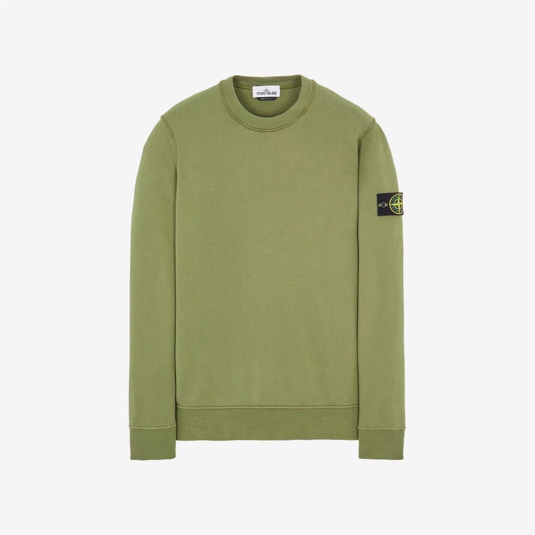 Stone Island Stone Island 63051 Crewneck Sweatshirt Olive Green - 22SS