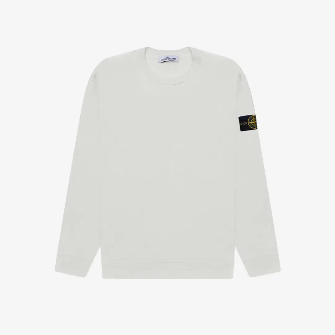 Stone Island Stone Island 63750 Garment Dyed Heavy Cotton Long Sleeve T-Shirt Ice - 22SS
