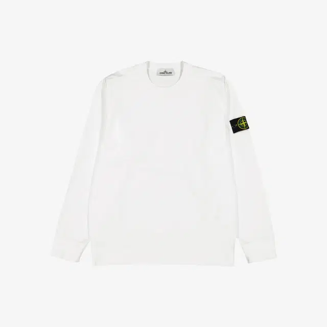 Stone Island Stone Island 63750 Garment Dyed Heavy Cotton Long Sleeve T-Shirt White - 22SS - view 2