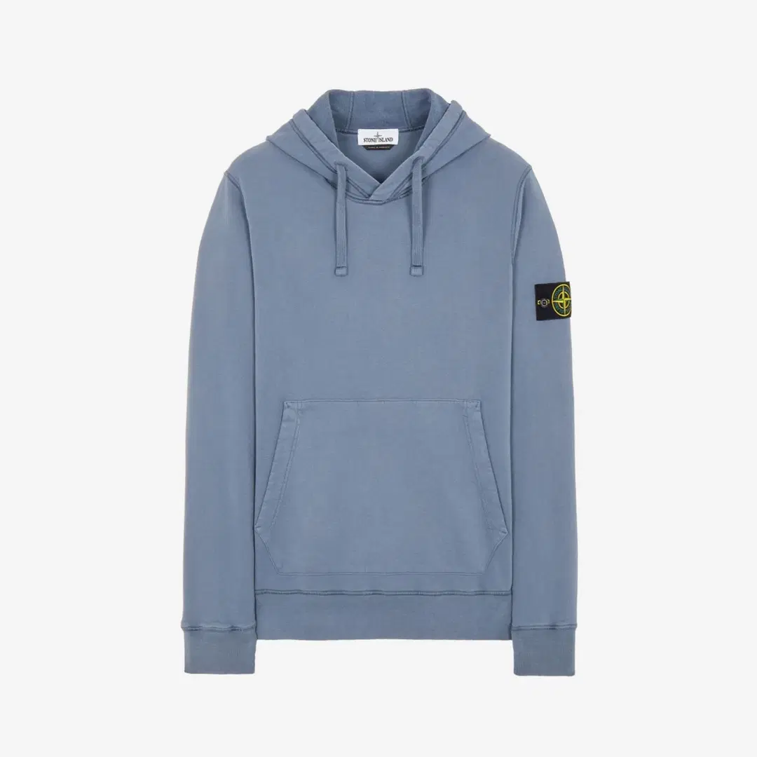 Stone Island Stone Island 64120 Cotton Fleece Hooded Sweatshirt Avio Blue - 22FW