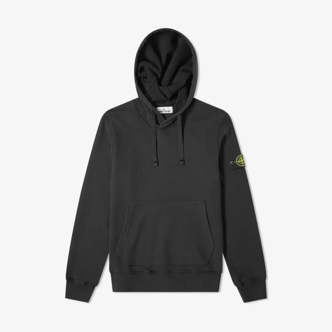 Stone Island Stone Island 64120 Cotton Fleece Hooded Sweatshirt Black - 20FW