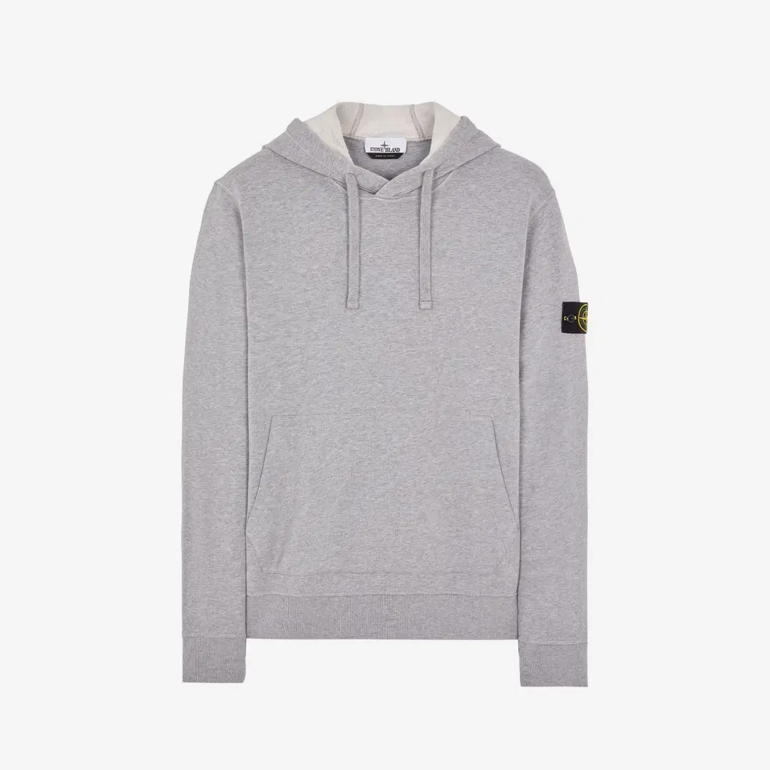Stone Island Stone Island 64120 Cotton Fleece Hooded Sweatshirt Melange Grey - 22FW