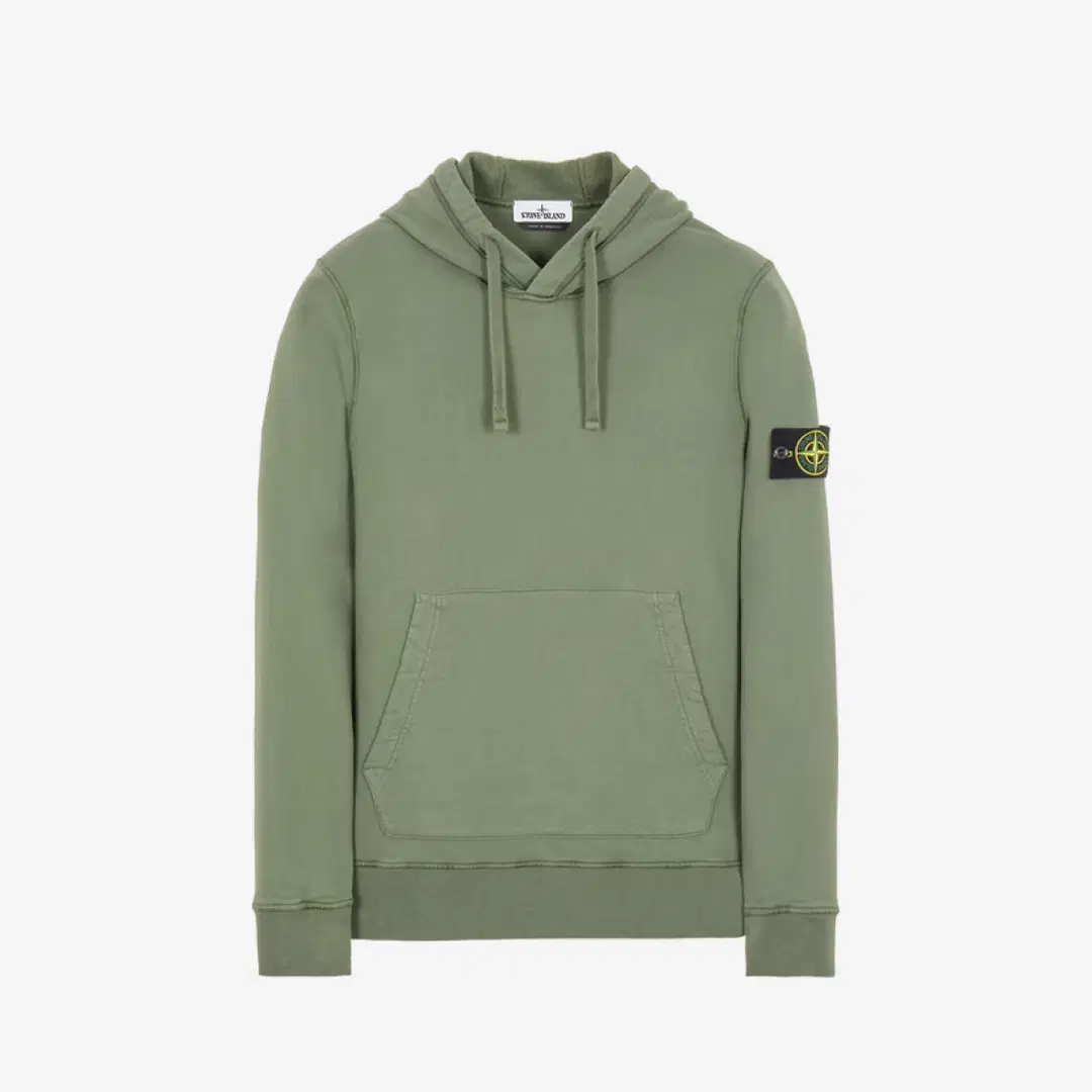Stone Island Stone Island 64120 Cotton Fleece Hooded Sweatshirt Olive - 21FW