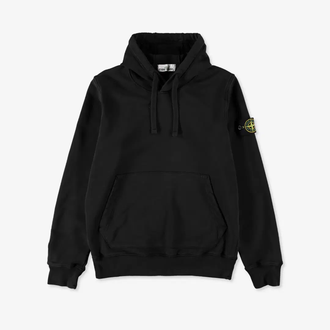 Stone Island Stone Island 64151 Cotton Fleece Hooded Sweatshirt Black - 21SS