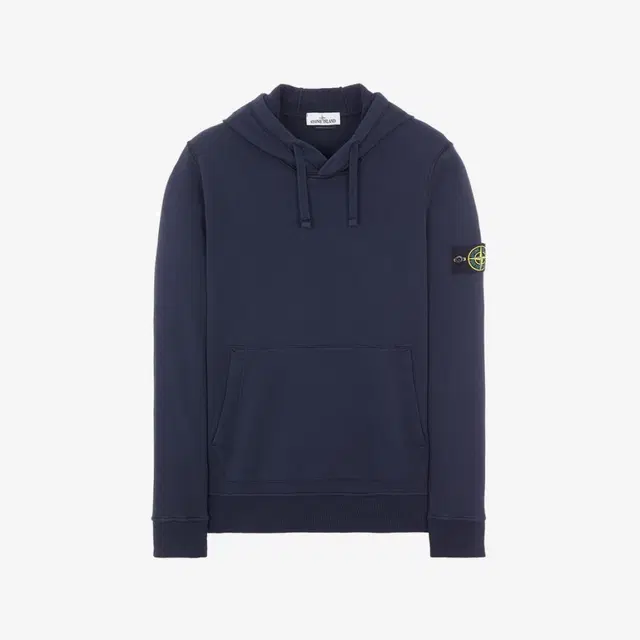 Stone Island Stone Island 64151 Cotton Fleece Hooded Sweatshirt Navy Blue - 22SS - view 2