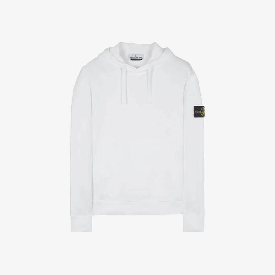 Stone Island Stone Island 64151 Cotton Fleece Hooded Sweatshirt White - 23SS