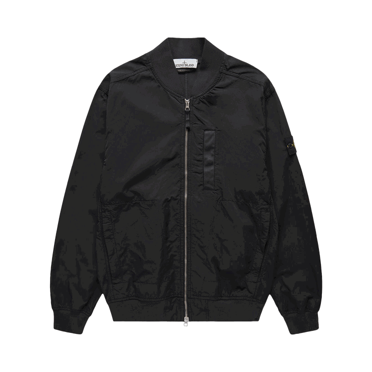 Stone Island Stone Island Logo Patch Zip up Bomber Jacket 'Black'