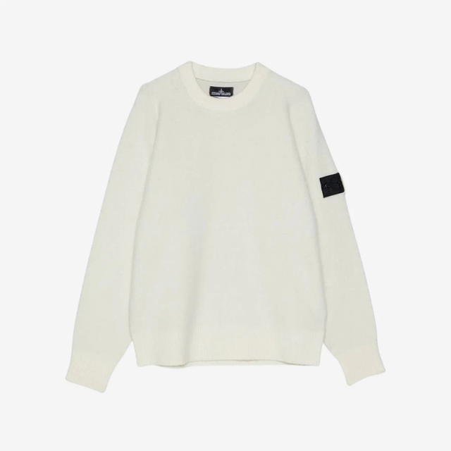 Stone Island Stone Island Shadow Project 507A2 Seamless Wool Cotton Crewneck Knit Ivory - 21FW - view 2