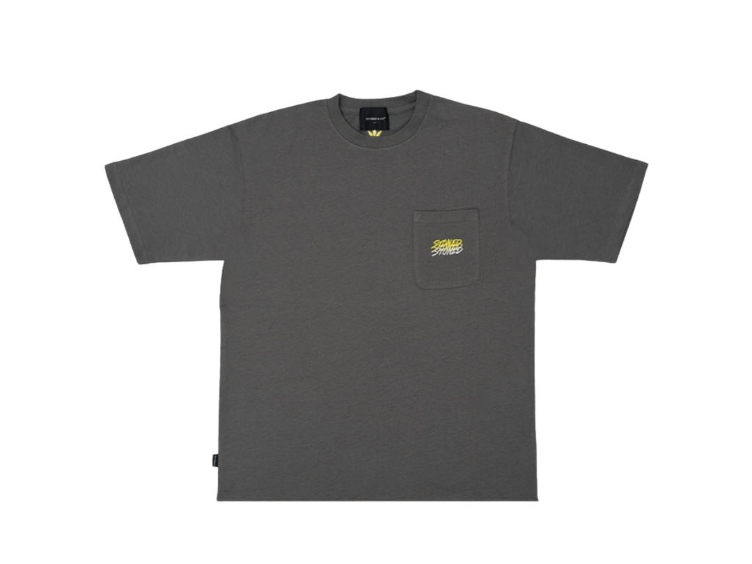 StonedandCo Originals : Pocket Tee Grey