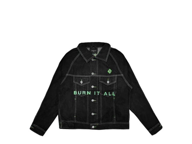 StonedandCo Stoned & Co INCANDESCENCE BLAZE DENIM JACKET BLACK - view 1