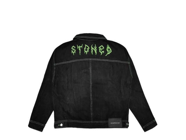 StonedandCo Stoned & Co INCANDESCENCE BLAZE DENIM JACKET BLACK - view 2